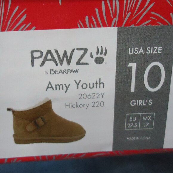 NIB. SIZE 10(toddler kids). Pawz by Bearpaw Amy kids genuine suede bootie boots. - Picture 9 of 12